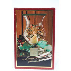 Lenox For The Holidays - Holiday Spirit Hurricane with Ribbon